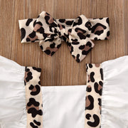 2020 Baby Girl Leopard Jumpsuit Set with Headband